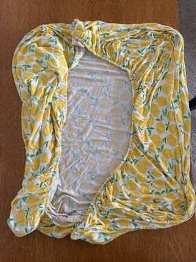 Little Sleepies Lemon Print Fitted Crib Sheet